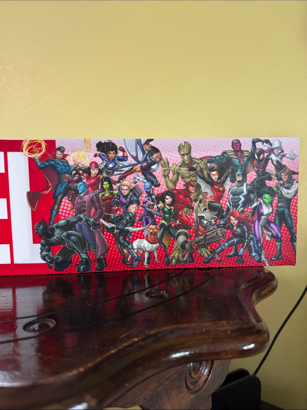 Marvel Red and White Superhero Banner Wall Art - Picture 7 of 11